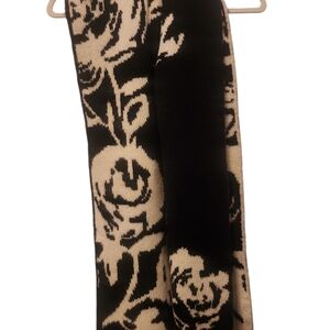 Zara Black and Cream Floral Scarf